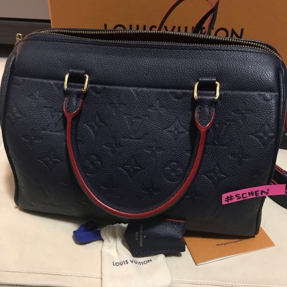 💙Speedy Bandouliere 25 Empreinte Marine Rouge 💙 - Picture 4 of 8